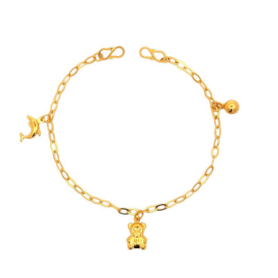 916 Gold Lattice Anklet