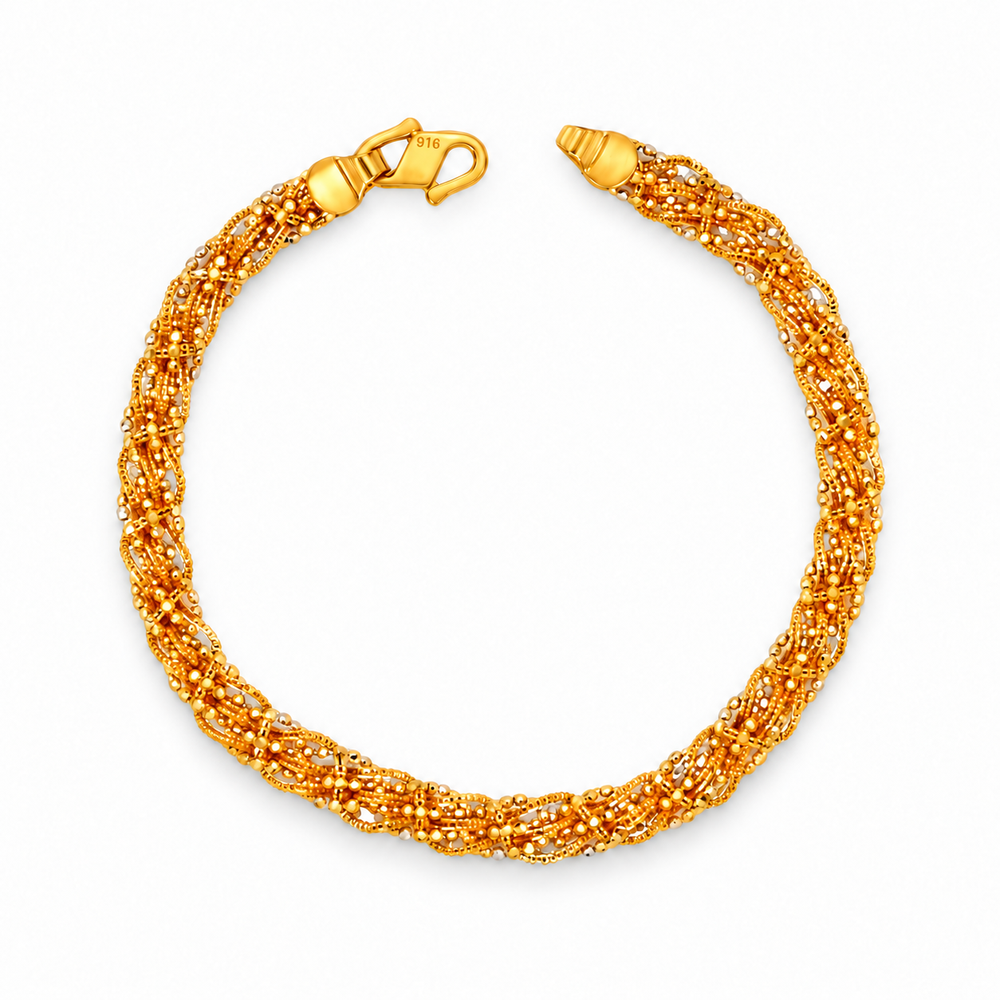 Emas MAX 916 Gold Beads Petite Bracelet — BB10874-1