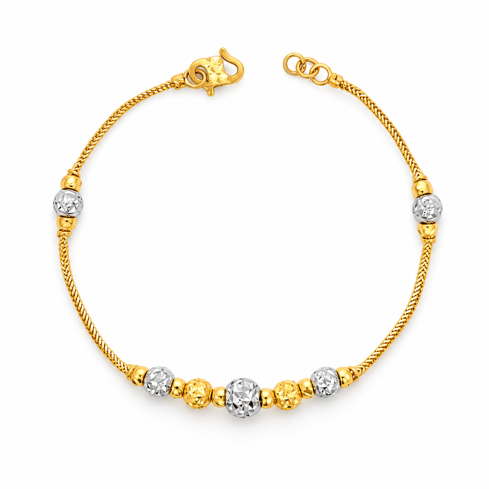 Emas MAX 916 Gold Beads Mosaic Bracelet — BB10890-1
