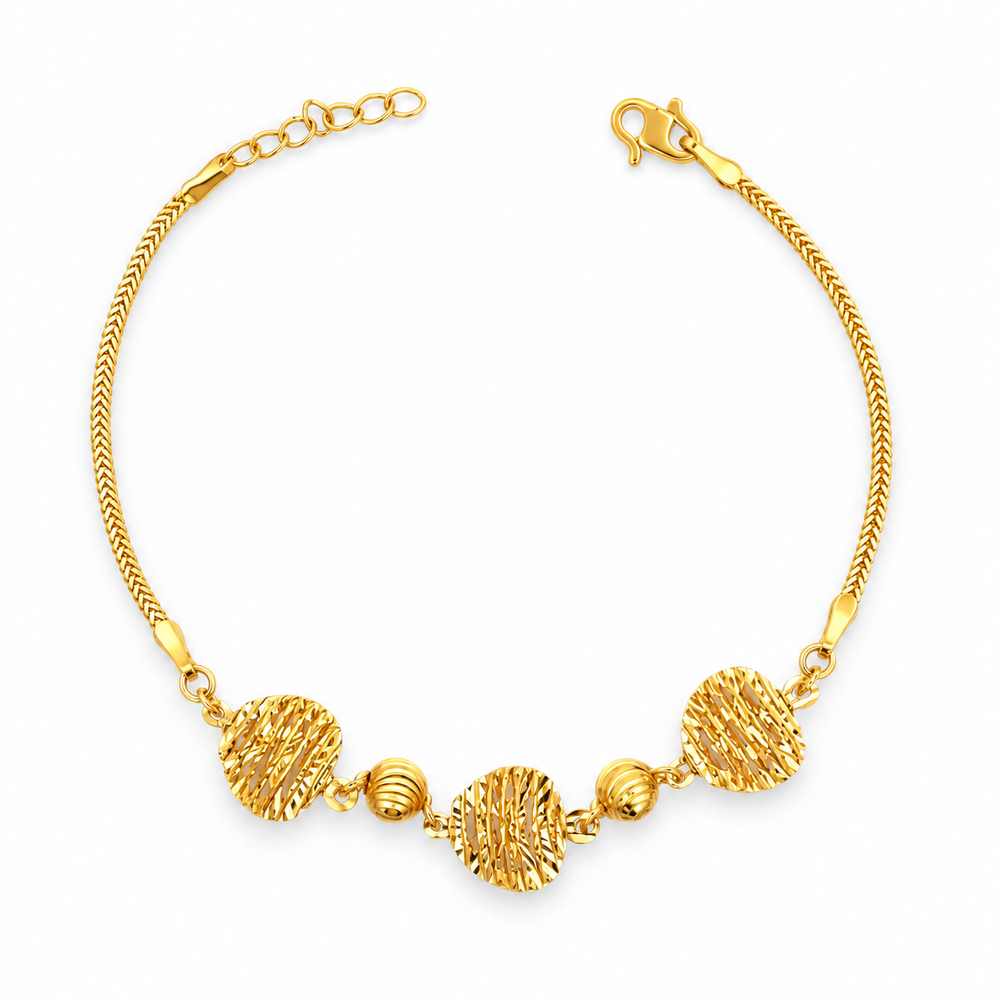 Emas MAX 916 Gold Heart Cascade Bracelet — BB10942-1
