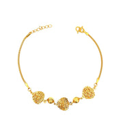 916 Gold Heart Cascade Bracelet