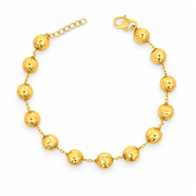 Emas MAX 916 Gold Beads Velvet Bracelet — BB10946-1