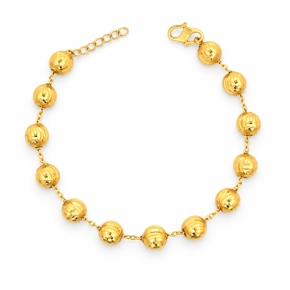 Emas MAX 916 Gold Beads Velvet Bracelet — BB10946-1