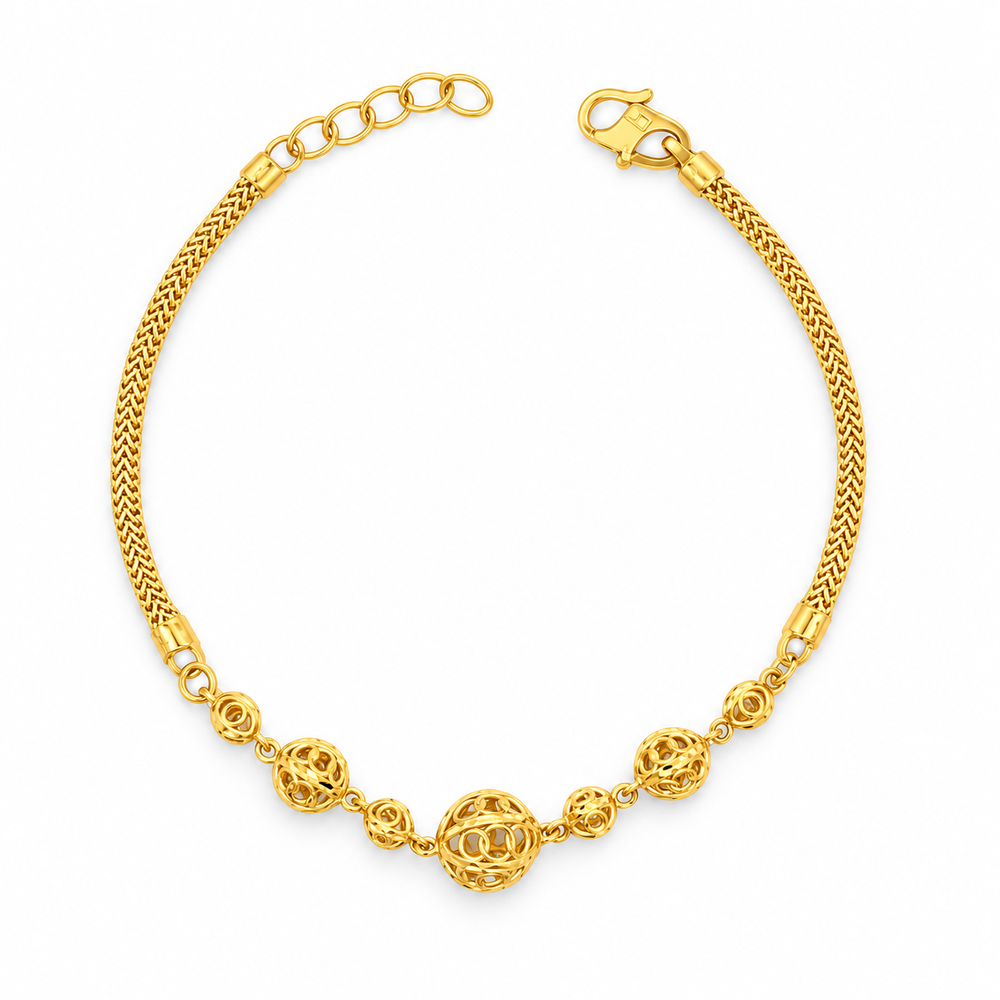Emas MAX 916 Gold Beads Ember Bracelet — BB10958-2