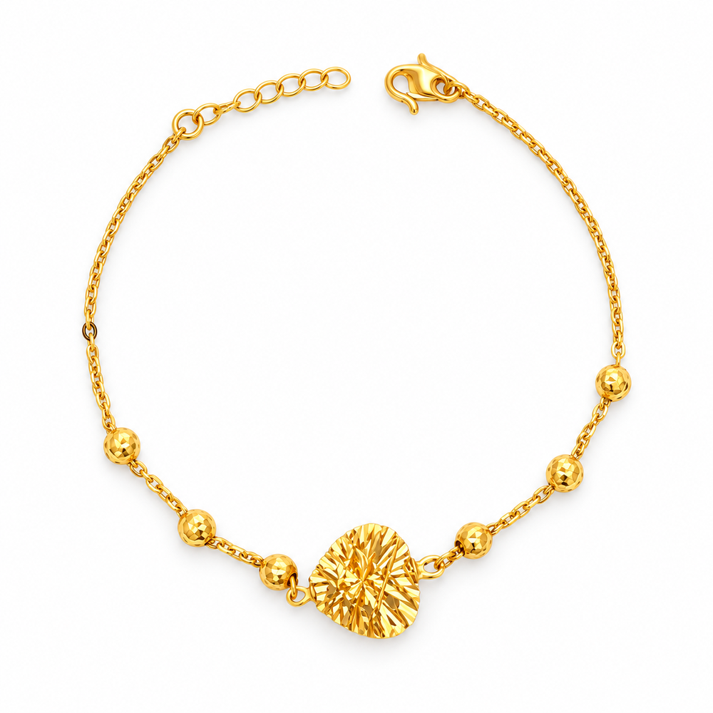 Emas MAX 916 Gold Heart Duet Bracelet — BB10962-1
