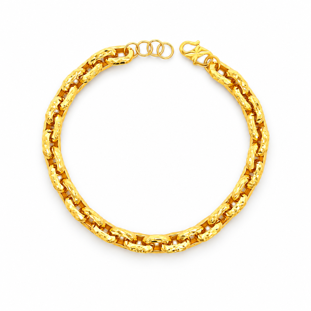 Emas MAX 916 Gold Jade Bracelet — BB10969-4