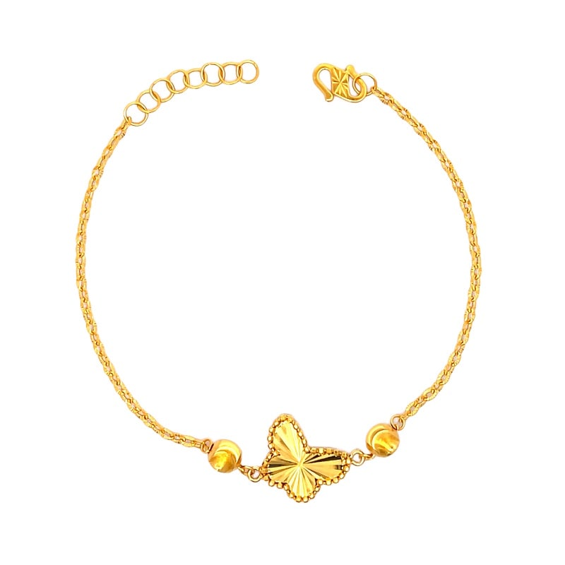 916 Gold Butterfly Cascade Bracelet