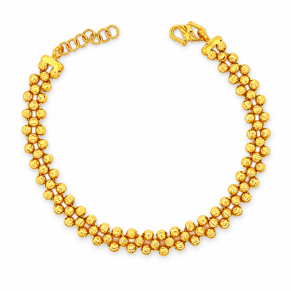 Emas MAX 916 Gold Beads Trellis Bracelet — BB10982-1