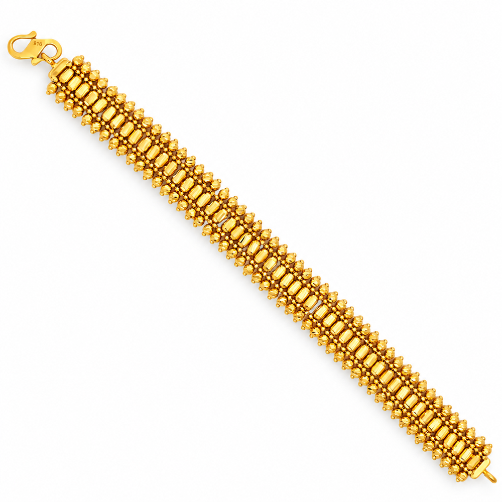 Emas MAX 916 Gold Beads Whisper Bracelet — BB10984-1