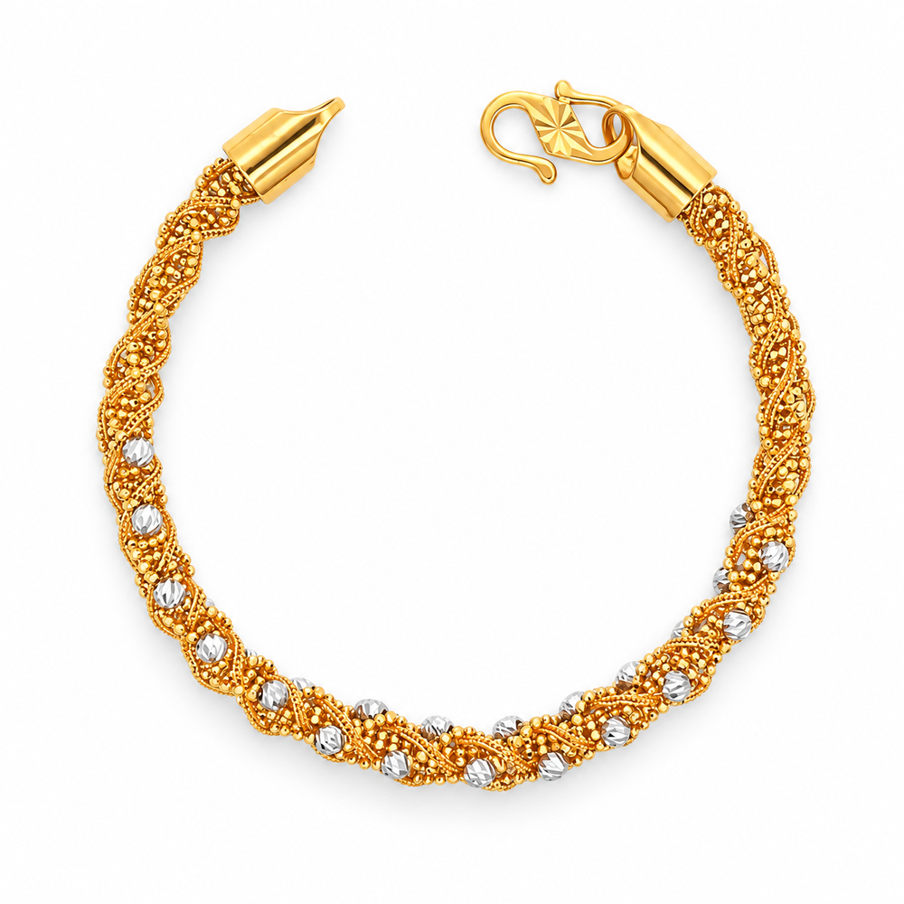Emas MAX 916 Gold Beads Crest Bracelet — BB10988-1