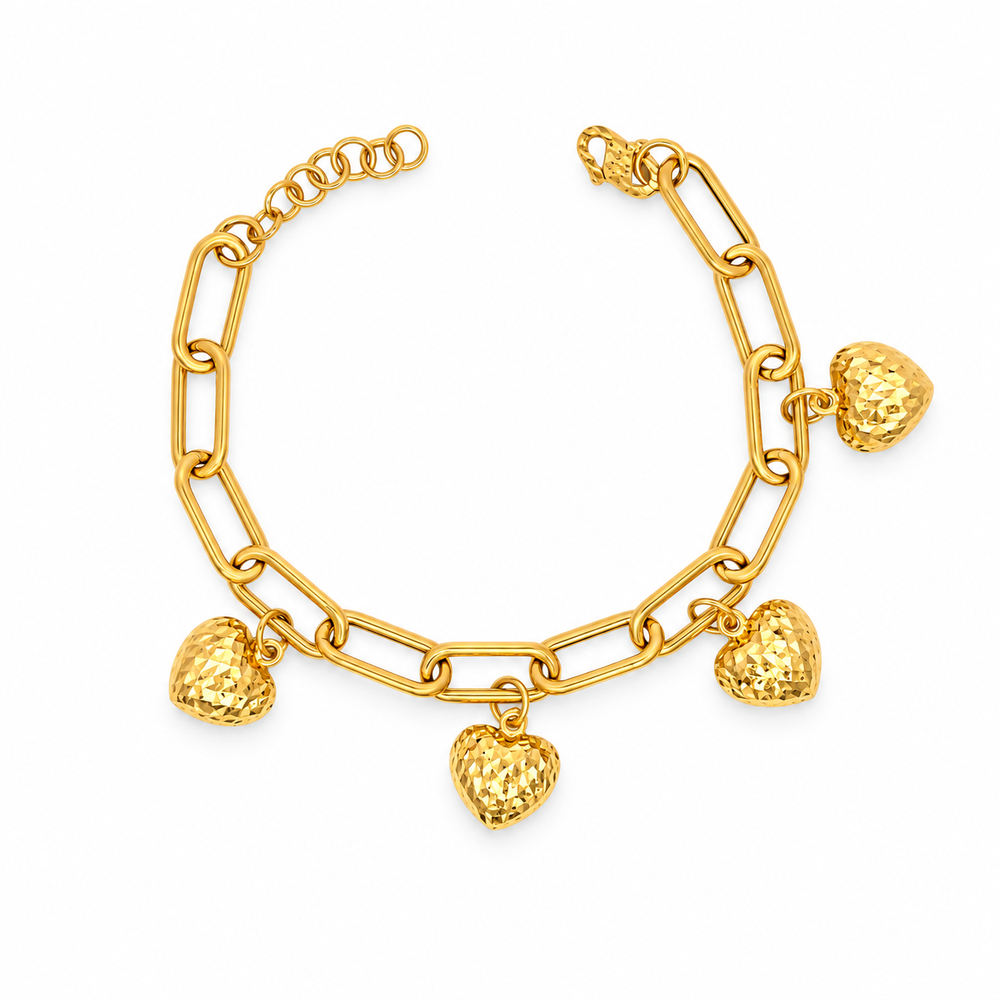 Emas MAX 916 Gold Heart Petite Bracelet — BB10993-1