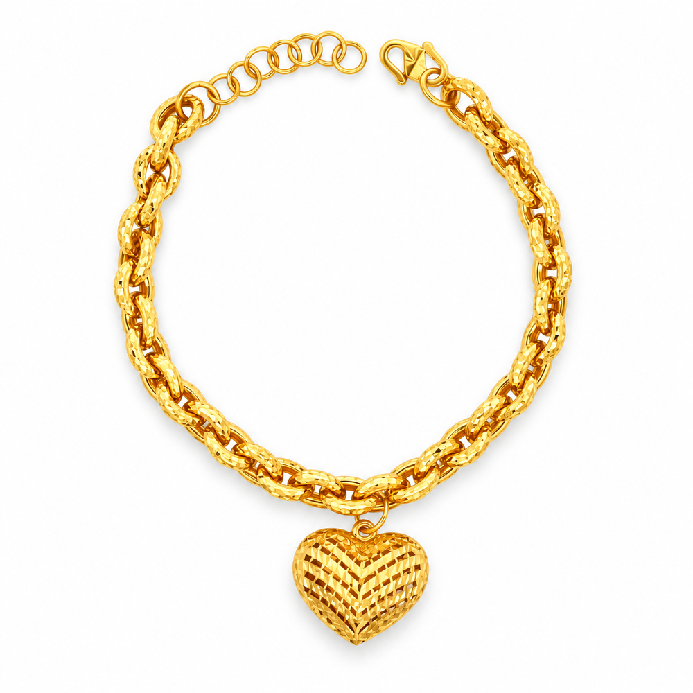 Emas MAX 916 Gold Heart Twine Bracelet — BB10995-1