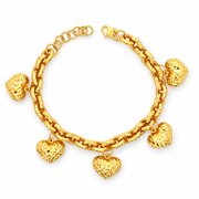 Emas MAX 916 Gold Heart Lumi Bracelet — BB10996-1
