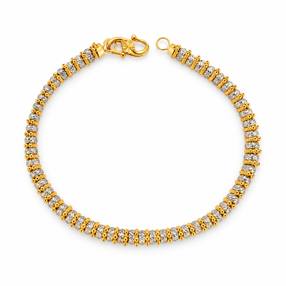 Emas MAX 916 Gold Beads Charms Bracelet — BB10999-2