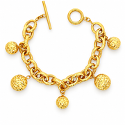 Emas MAX 916 Gold Beads Duo Bracelet — BB11004-1