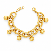 Emas MAX 916 Gold Beads Facet Bracelet — BB11017-1