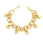 916 Gold Beads Facet Bracelet