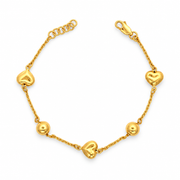 Emas MAX 916 Gold Heart Nova Bracelet — BB11037-1