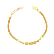 916 Gold Beads Wave Bracelet