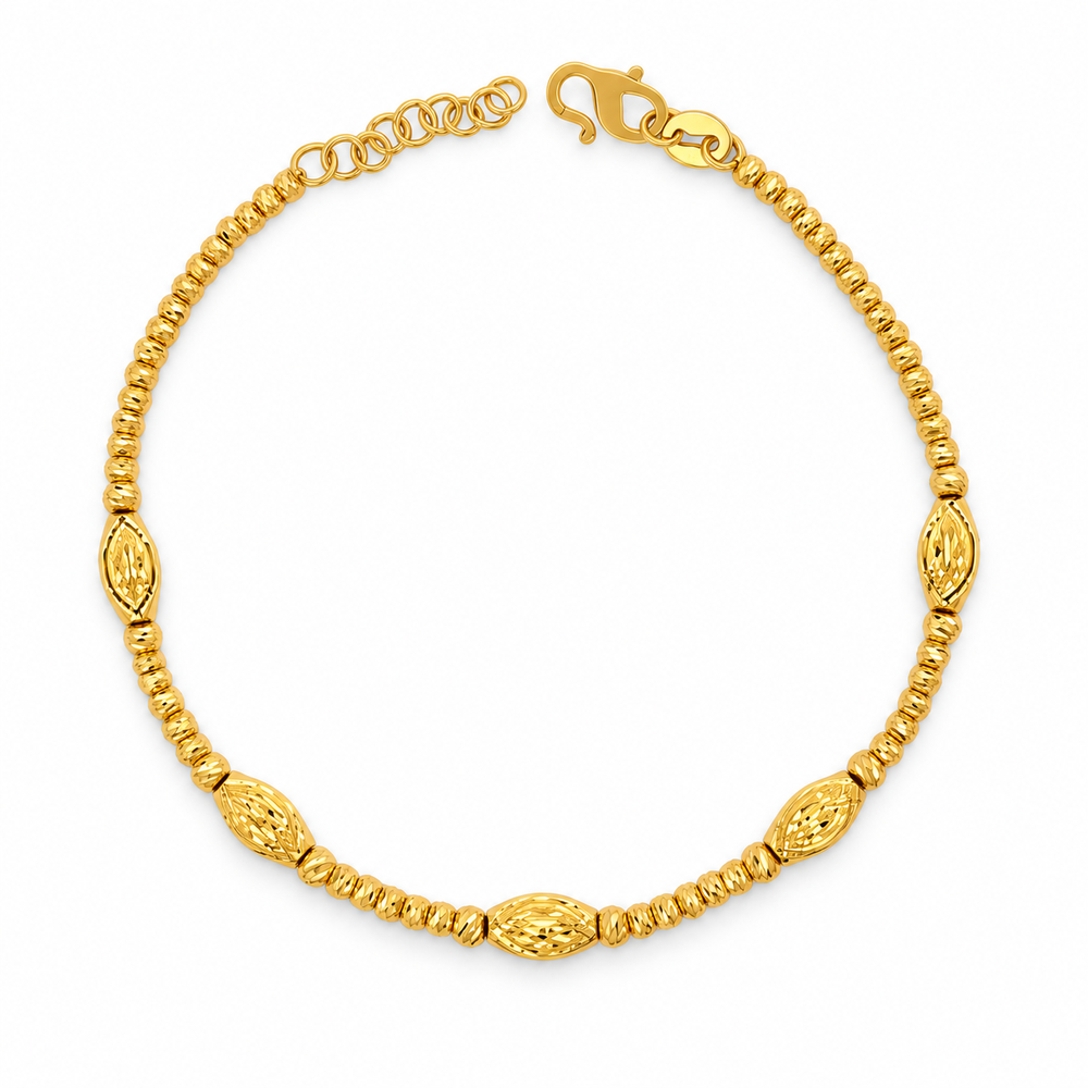 Emas MAX 916 Gold Beads Knot Bracelet — BB11041-1