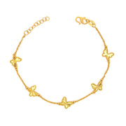 916 Gold Butterfly Halo Bracelet