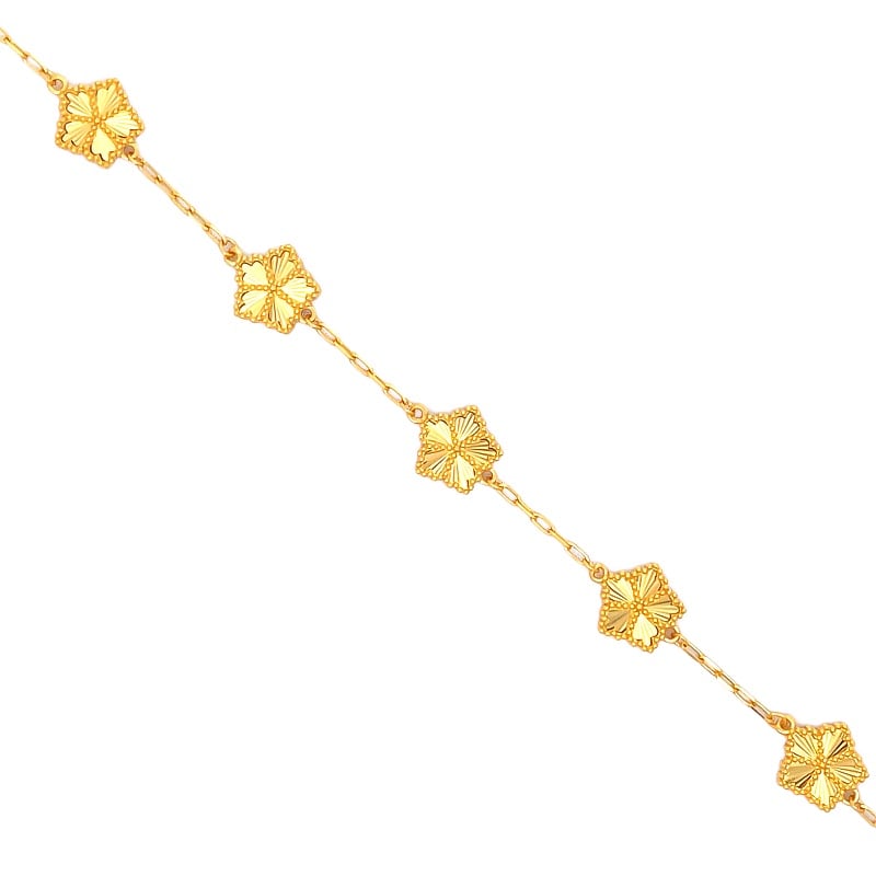 916 Gold Flower Bloom Bracelet