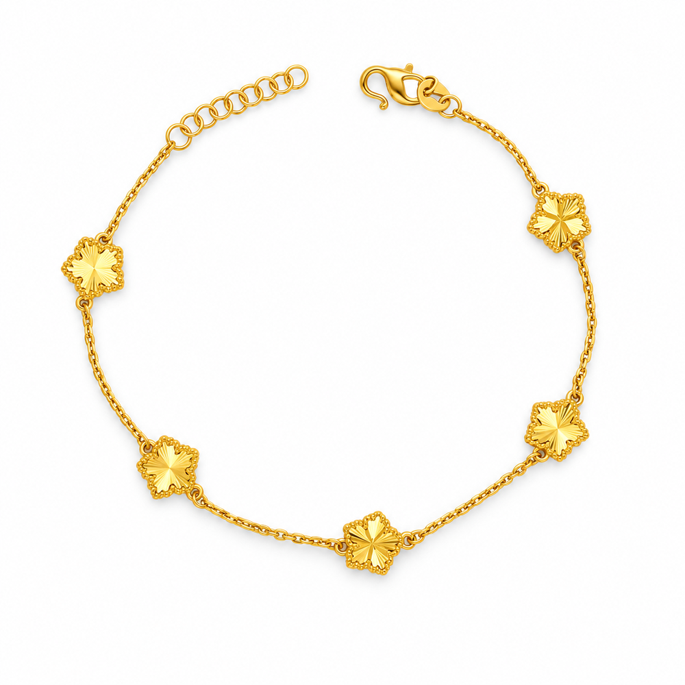 Emas MAX 916 Gold Flower Cascade Bracelet — BB11043-2