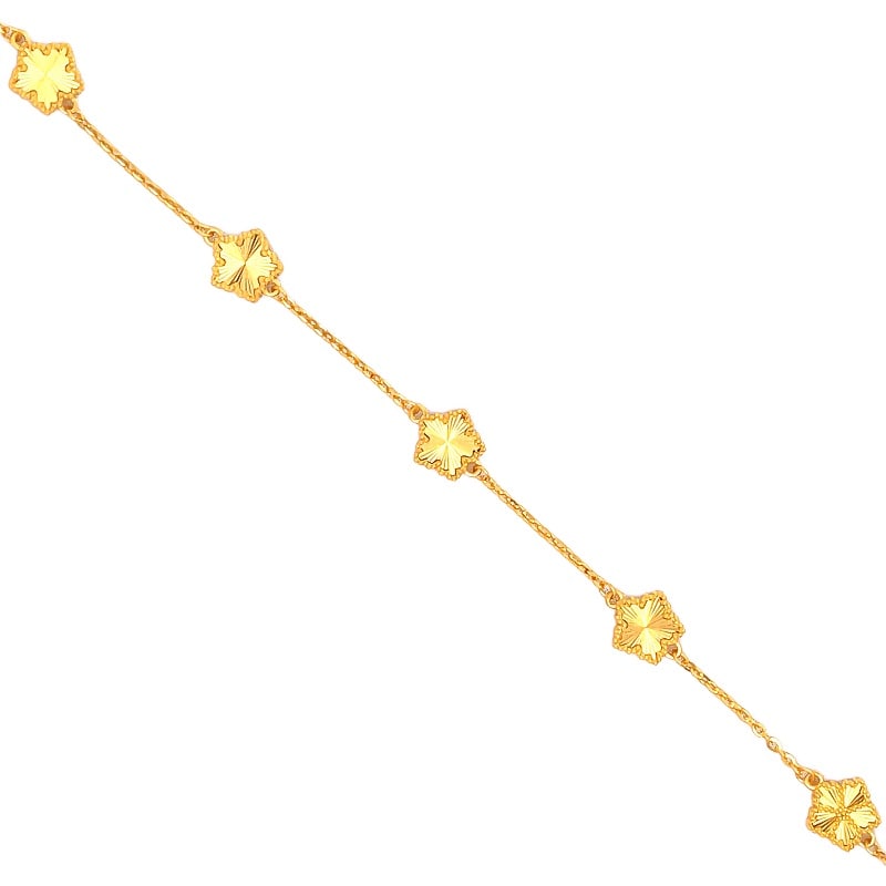 916 Gold Flower Cascade Bracelet