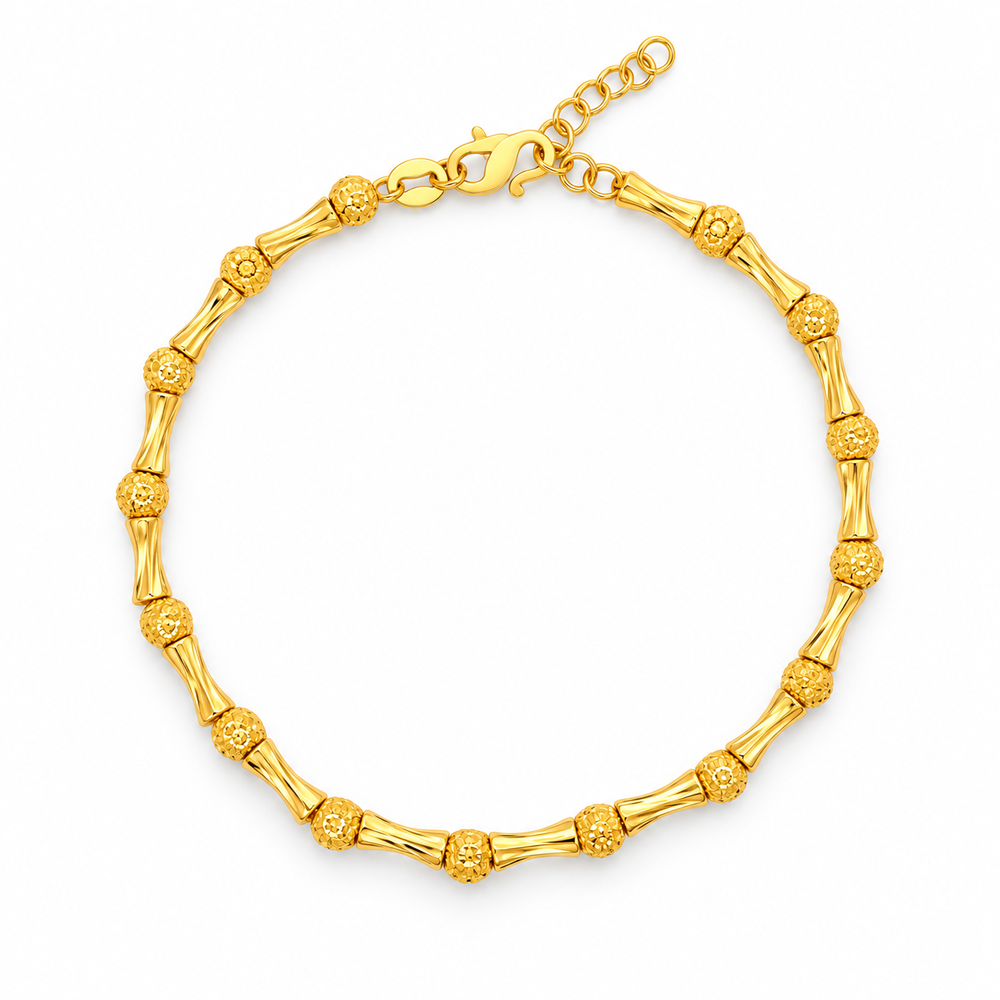 Emas MAX 916 Gold Beads Frost Bracelet — BB11045-1