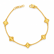 Emas MAX 916 Gold Flower Halo Bracelet — BB11046-1
