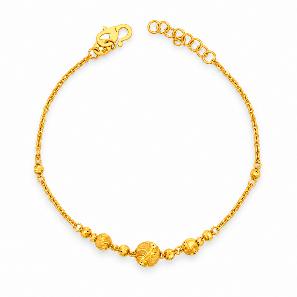 Emas MAX 916 Gold Beads Mist Bracelet — BB11048-1
