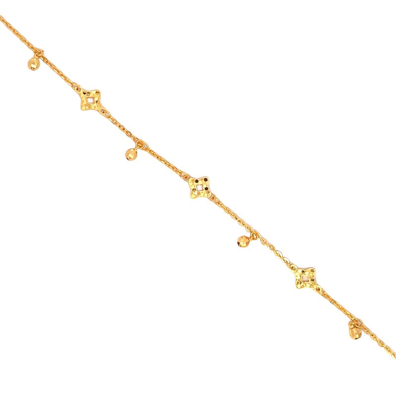 916 Gold Flower Duet Bracelet