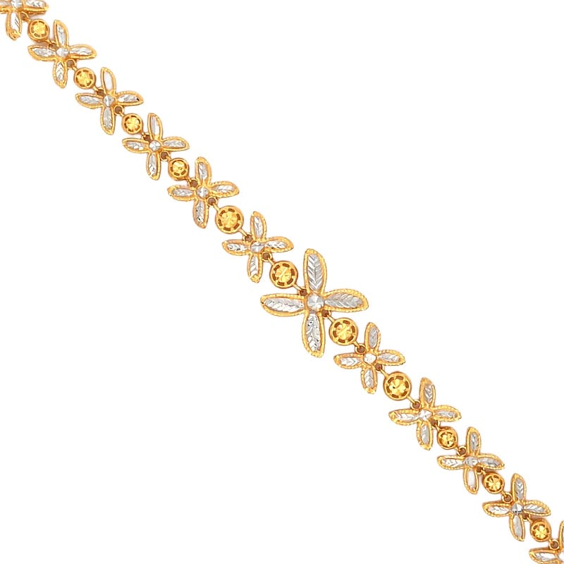 916 Gold Flower Aura Bracelet