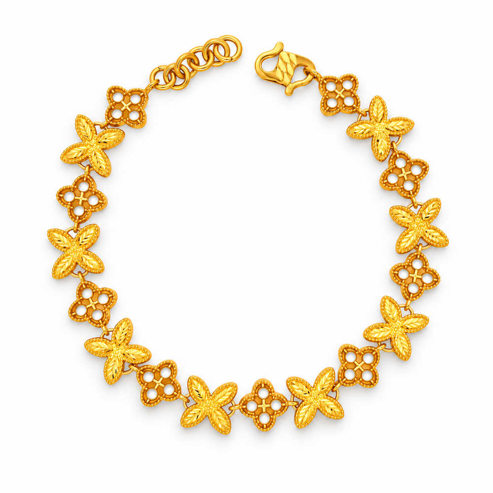Emas MAX 916 Gold Flower Petite Bracelet — BB11051-1