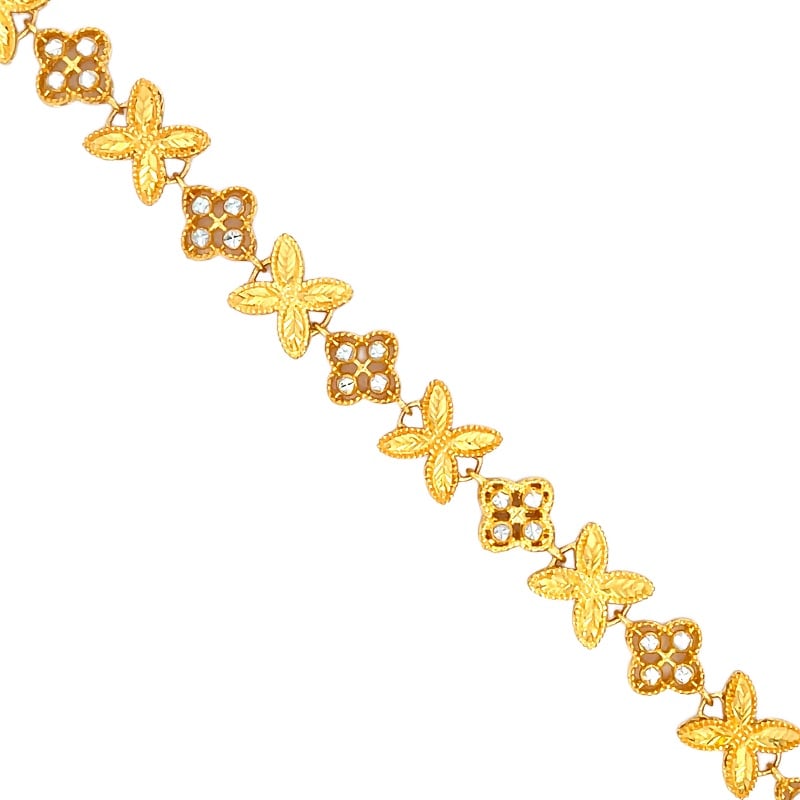 916 Gold Flower Petite Bracelet