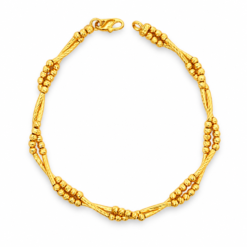 Emas MAX 916 Gold Beads Cove Bracelet — BB11054-1