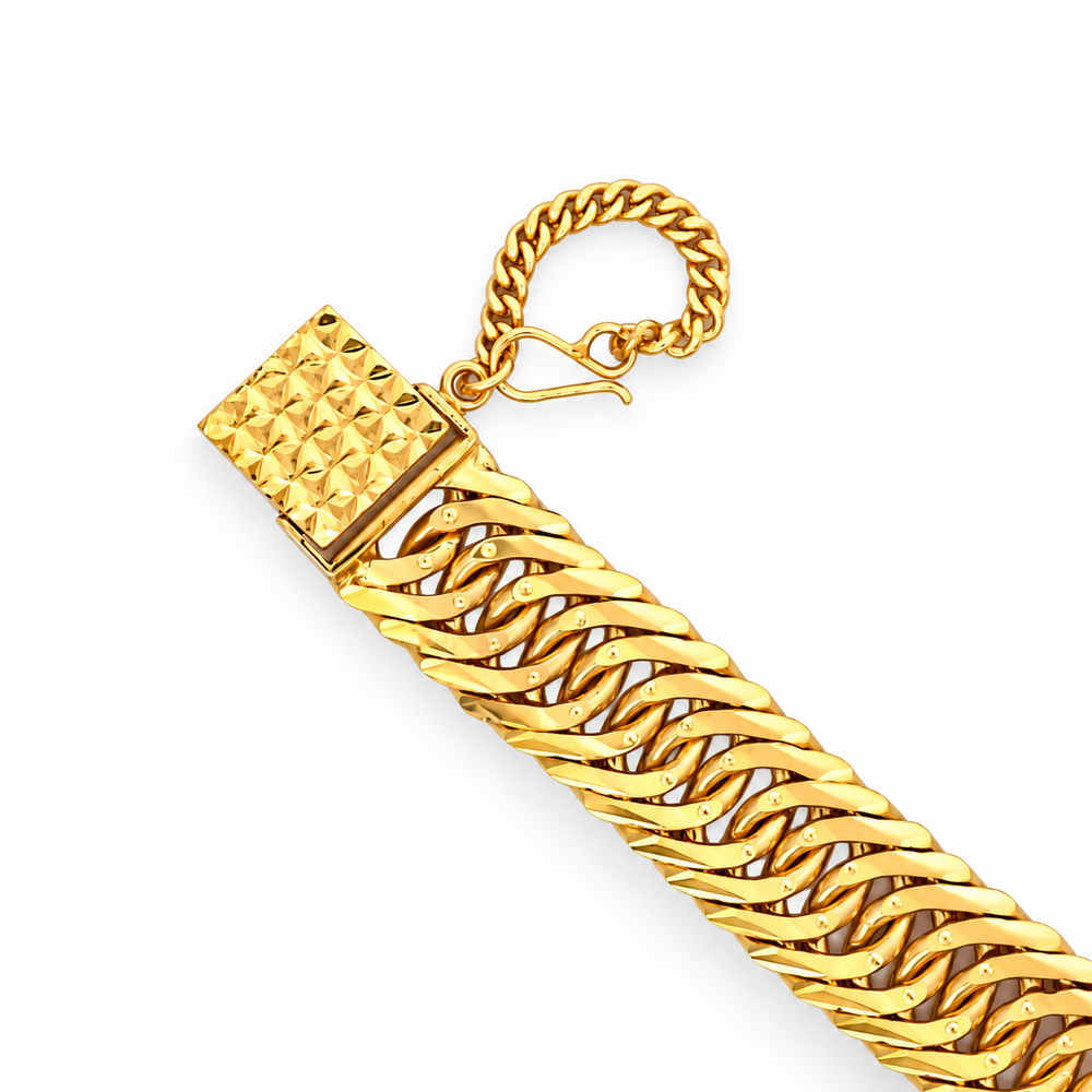 Emas MAX 916 Gold Link Halo Bracelet — BB11062-1