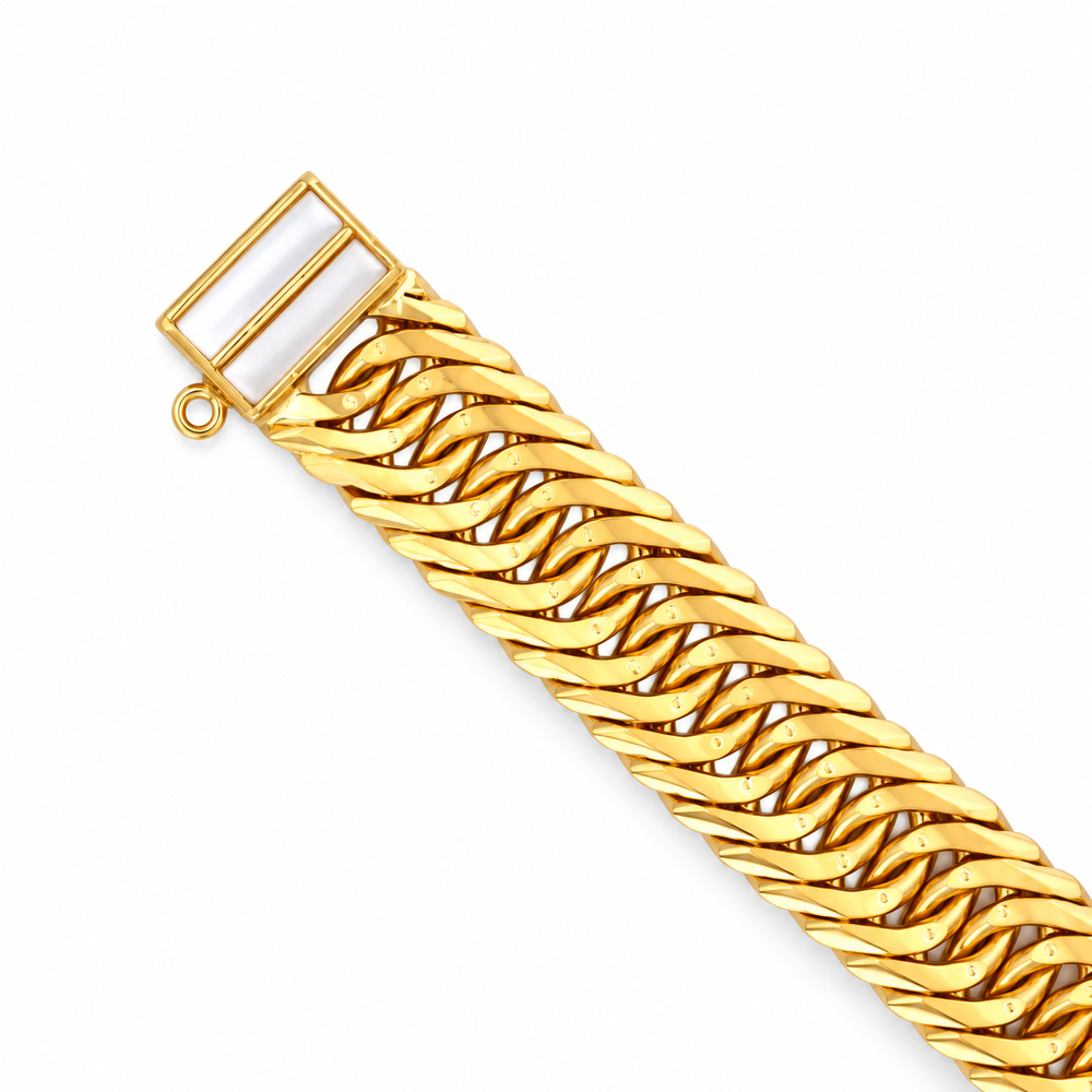 Emas MAX 916 Gold Link Halo Bracelet — BB11062-1