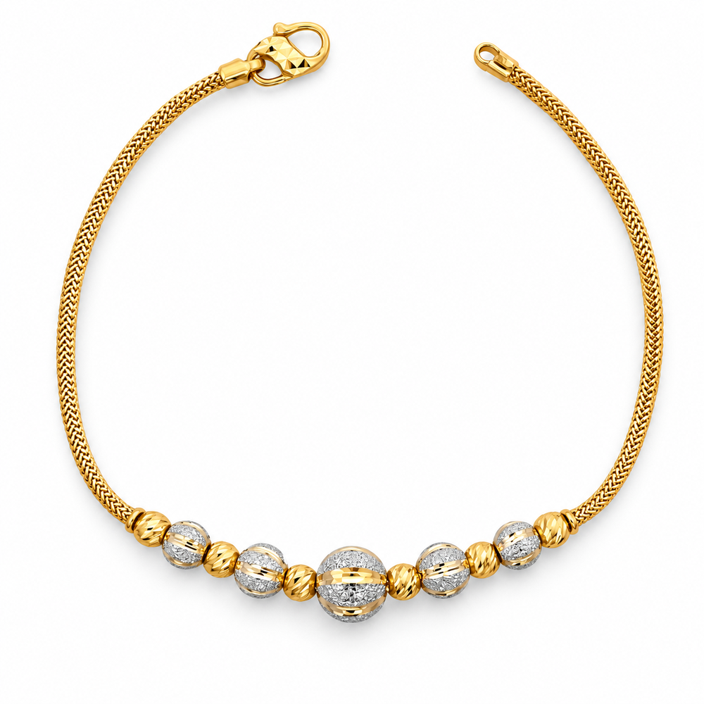 Emas MAX 916 Gold Beads Halo Bracelet II — BB11077-2