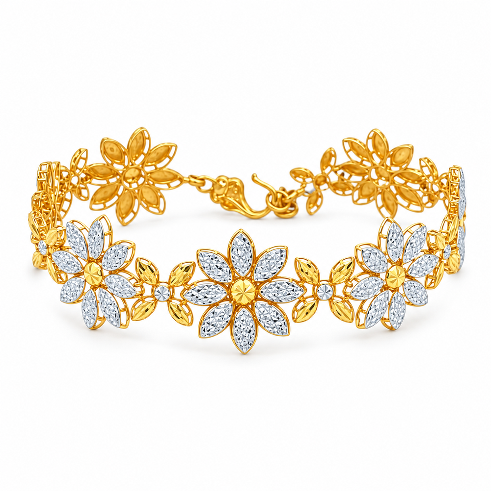Emas MAX 916 Gold Flower Twine Bracelet — BB11079-1