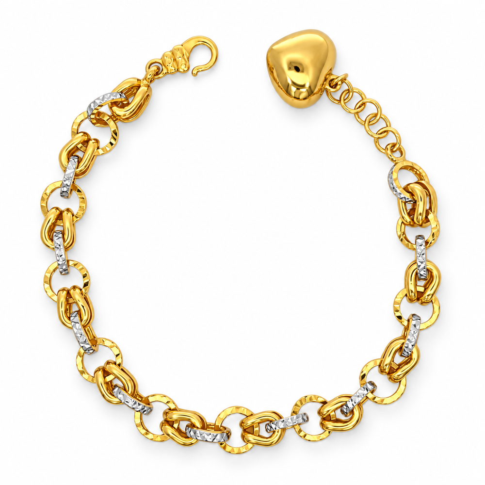 Emas MAX 916 Gold Heart Ember Bracelet — BB11080-1