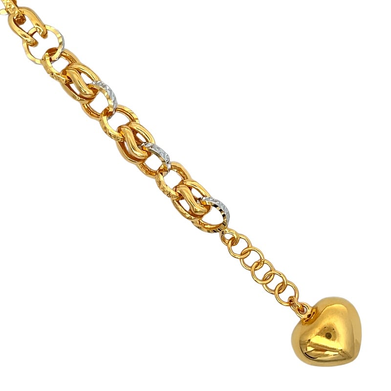 916 Gold Heart Ember Bracelet