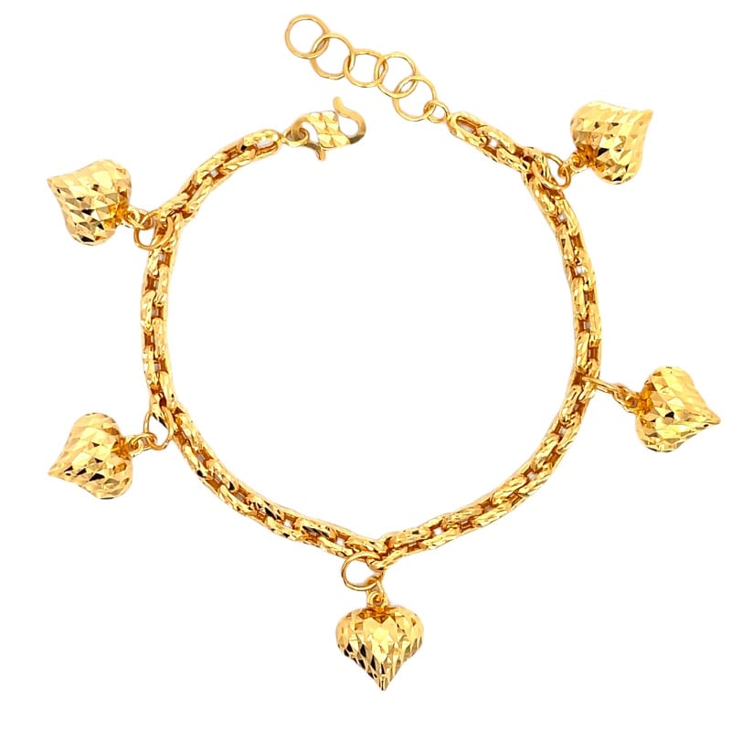 916 Gold Heart Muse Bracelet