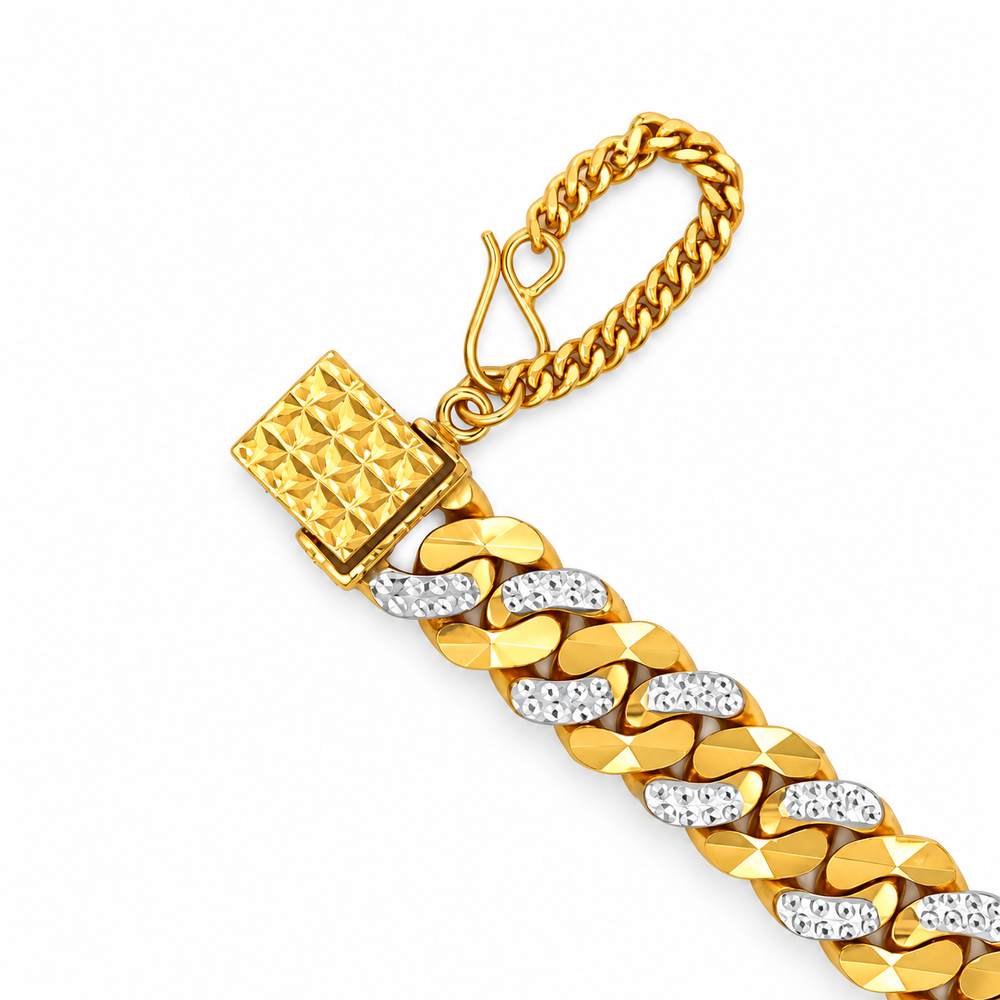 Emas MAX 916 Gold Link Mosaic Bracelet — BB11097-1