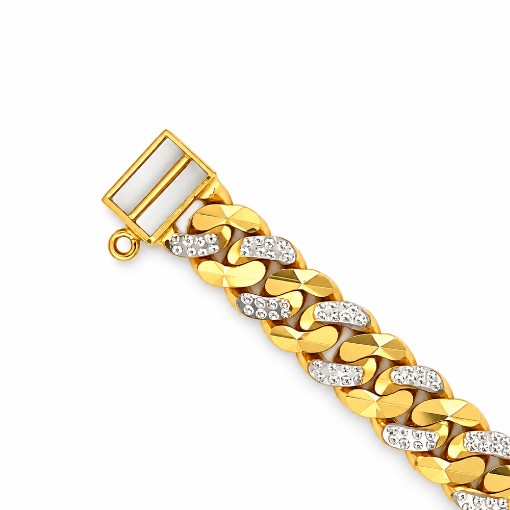 Emas MAX 916 Gold Link Mosaic Bracelet — BB11097-1