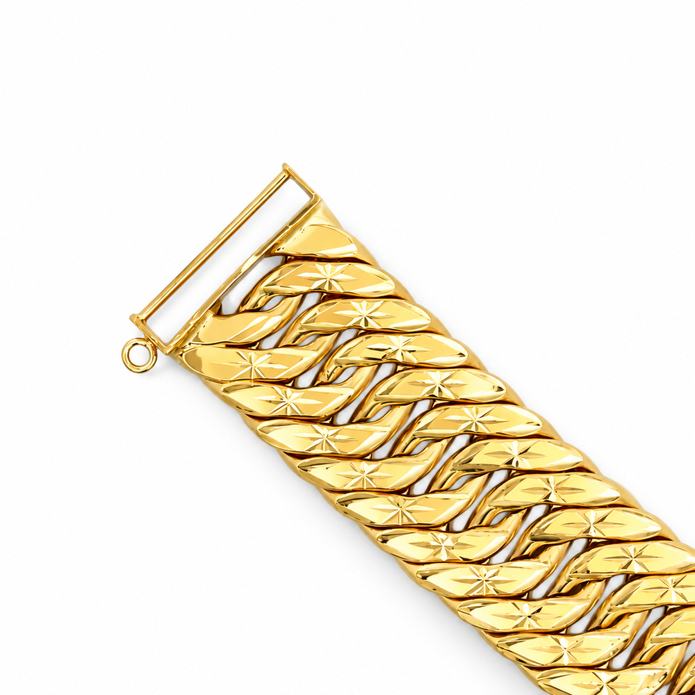 Emas MAX 916 Gold Link Velvet Bracelet — BB11100-1