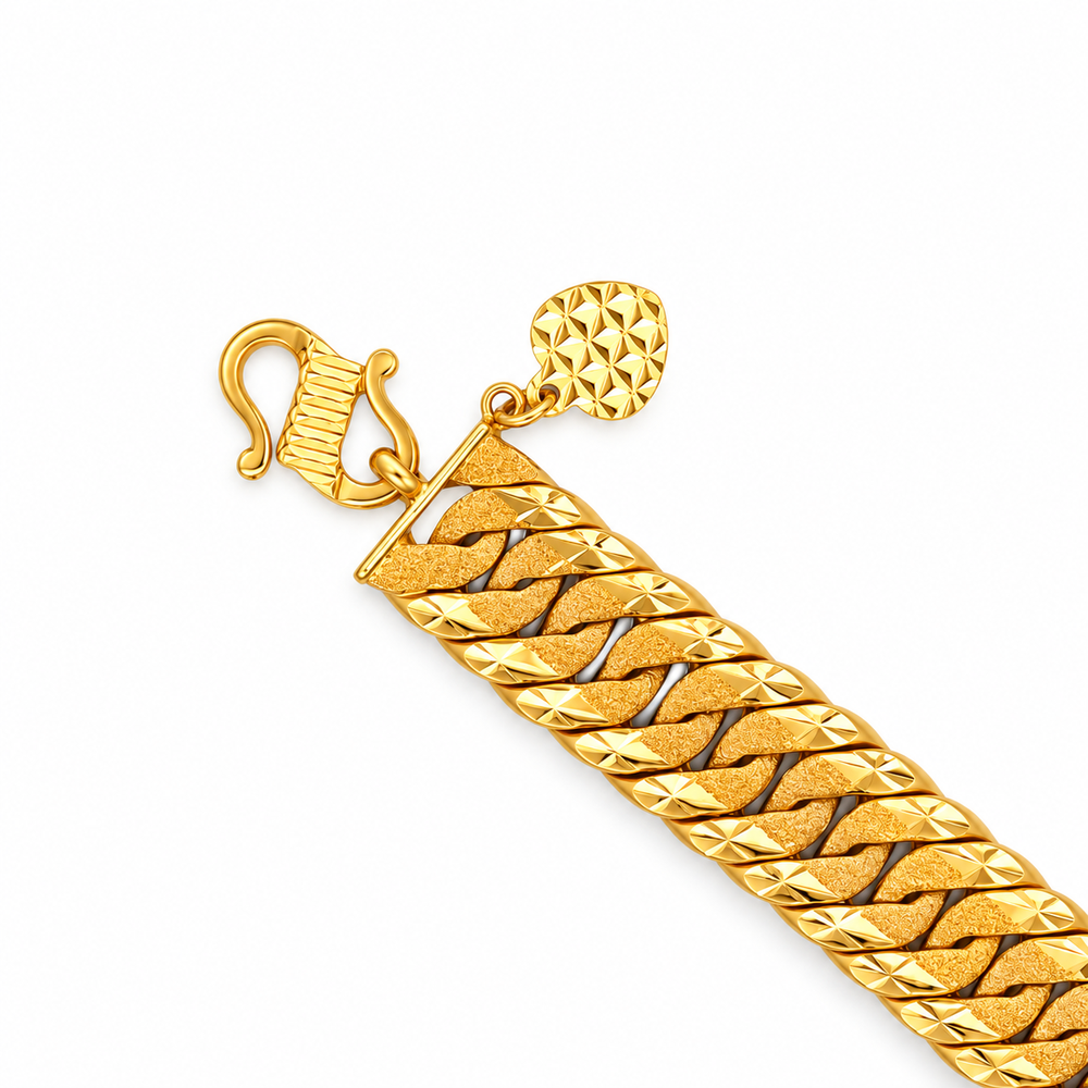 Emas MAX 916 Gold Link Serene Bracelet — BB11101-2