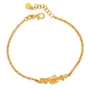 916 Gold Flower Echo Bracelet