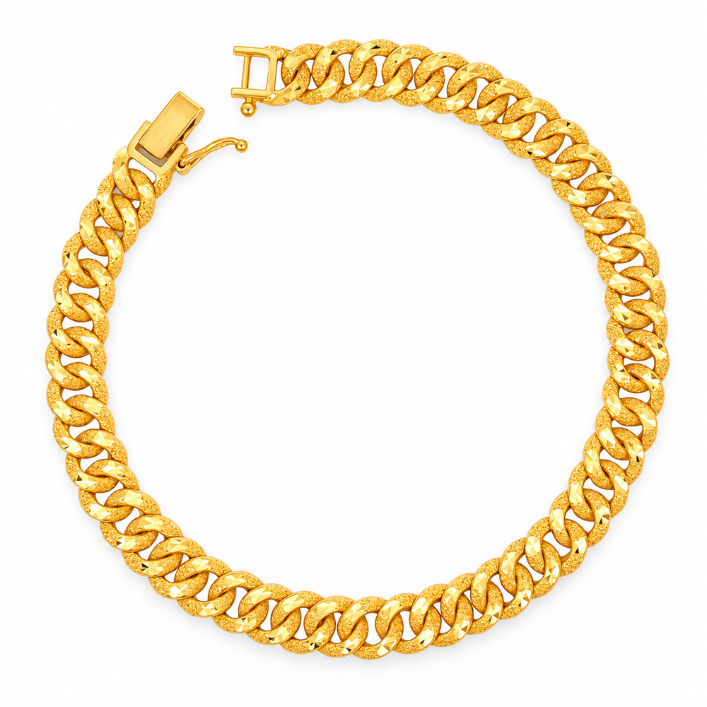 916 Gold Link Whisper Bracelet BB11122-1
