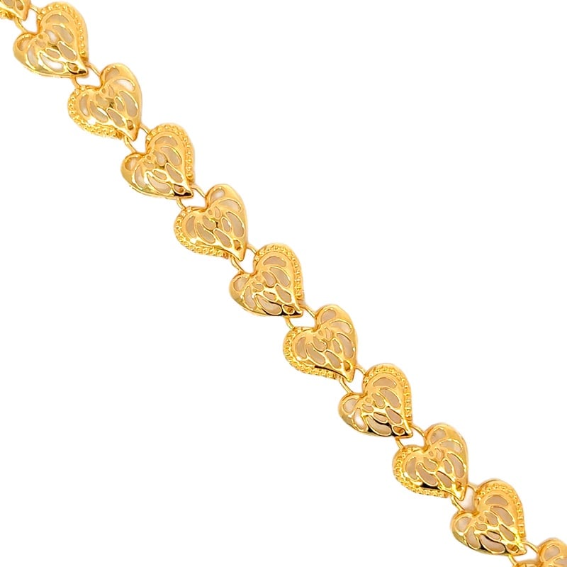 916 Gold Heart Sonnet Bracelet